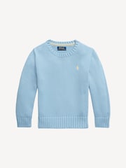 Polo Ralph Lauren Blue 20/2 100% Cotton Long Sleeve Jumper - Image 1 of 2