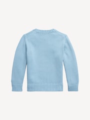 Polo Ralph Lauren Blue 20/2 100% Cotton Long Sleeve Jumper - Image 2 of 2