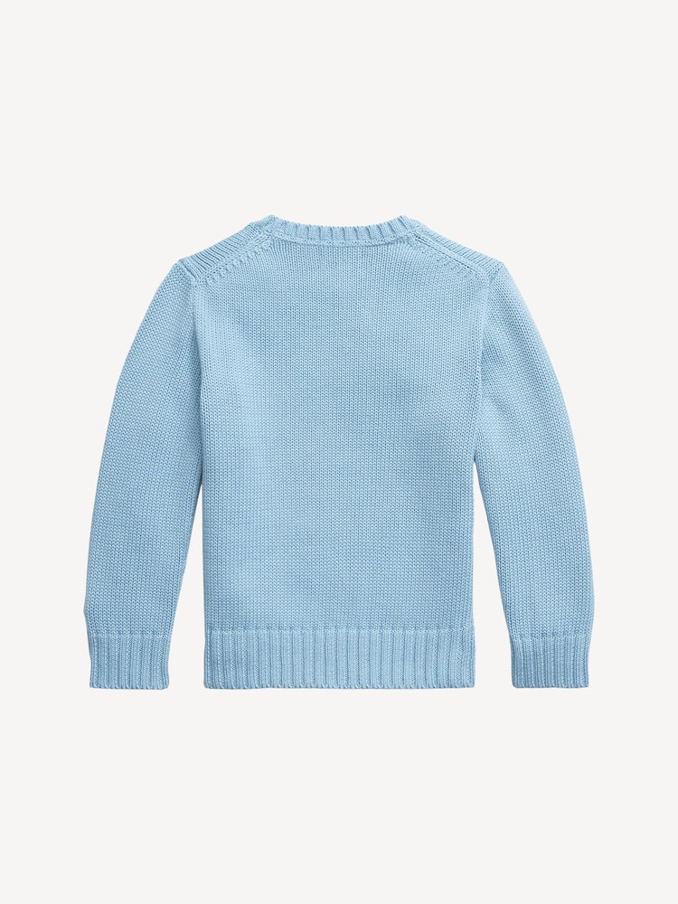Polo Ralph Lauren Blue 20/2 100% Cotton Long Sleeve Jumper - Image 2 of 2