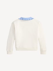 Polo Ralph Lauren Cream Girls Collared Sweatshirt - Image 2 of 2