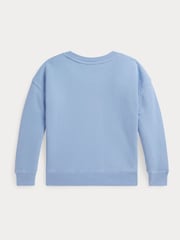 Polo Ralph Lauren Blue Girls Polo Bear Graphic Sweatshirt - Image 2 of 2