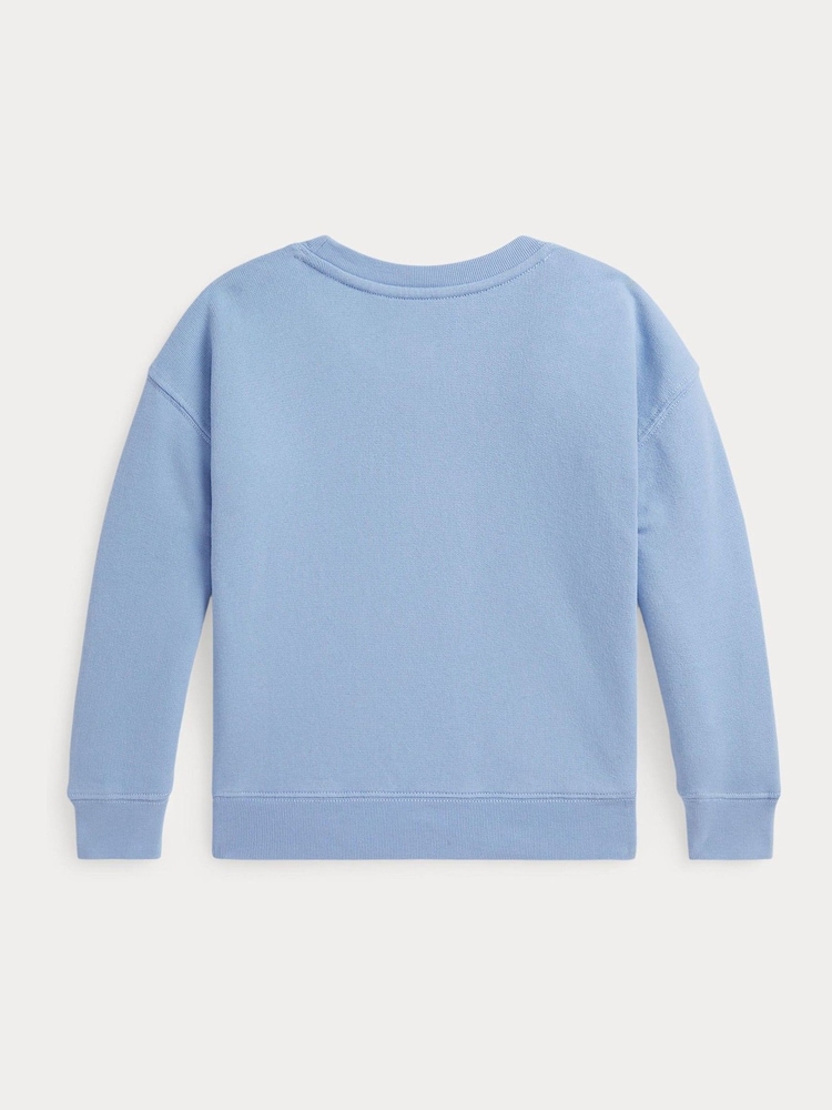 Polo Ralph Lauren Blue Girls Polo Bear Graphic Sweatshirt - Image 2 of 2