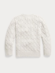 Polo Ralph Lauren Cream Boys Cable Knit Jumper - Image 2 of 2