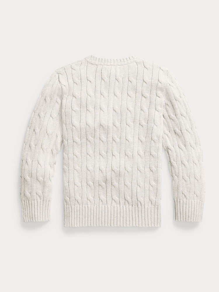 Polo Ralph Lauren Cream Boys Cable Knit Jumper - Image 2 of 2