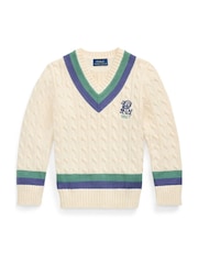 Polo Ralph Lauren Blue 8/3 100% Cotton Long Sleeve Jumper - Image 1 of 2