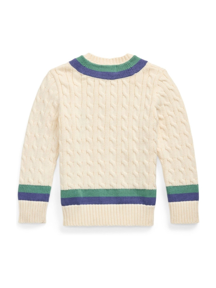 Polo Ralph Lauren Blue 8/3 100% Cotton Long Sleeve Jumper - Image 2 of 2