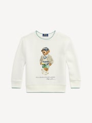 Polo Ralph Lauren Cream Graphic Fleece Long Sleeve Sweatshirt - Image 1 of 2