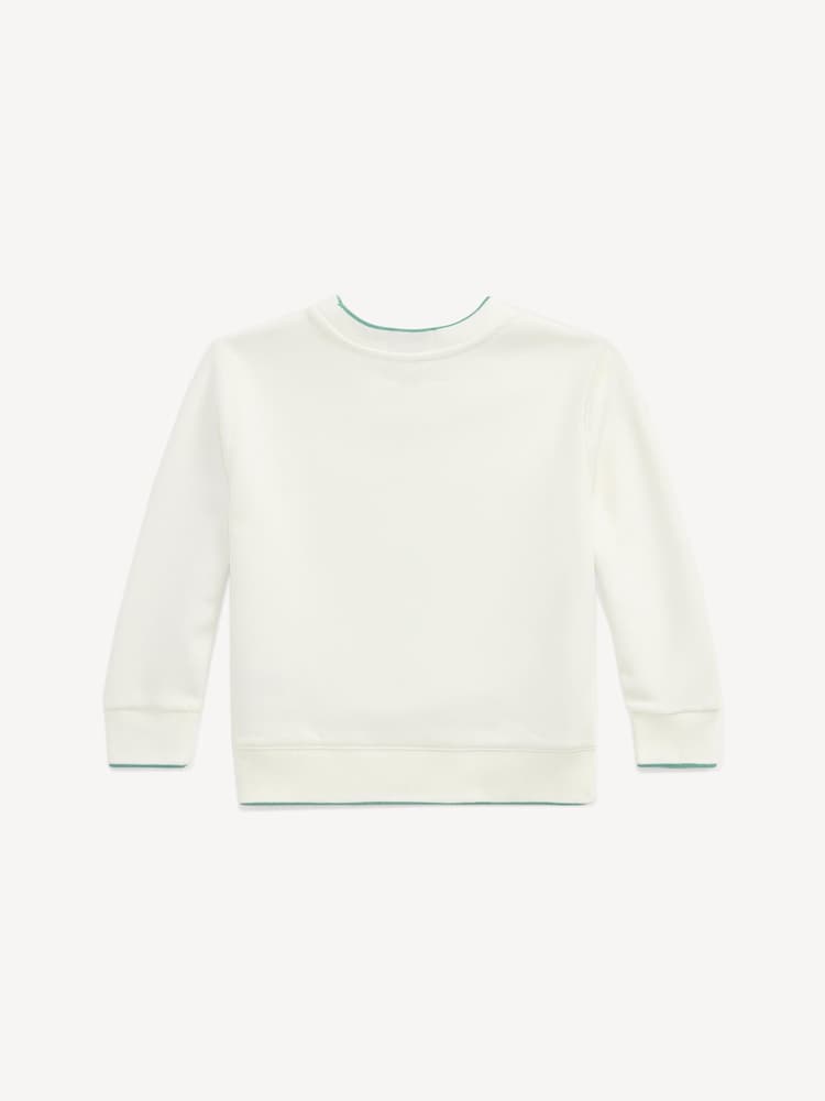 Polo Ralph Lauren Cream Graphic Fleece Long Sleeve Sweatshirt - Image 2 of 2 Polo Ralph Lauren Cream Graphic Fleece Long Sleeve Sweatshirt - Image 2 of 2