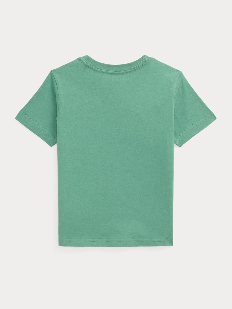 Polo Ralph Lauren Green 26/1 Jersey Short Sleeve 100% Cotton T-Shirt - Image 2 of 2