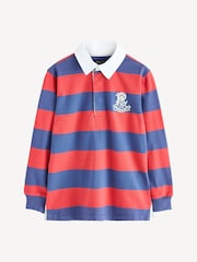 Polo Ralph Lauren Red 16/1 Jersey Long Sleeve 100% Cotton Rugby Shirt - Image 1 of 1