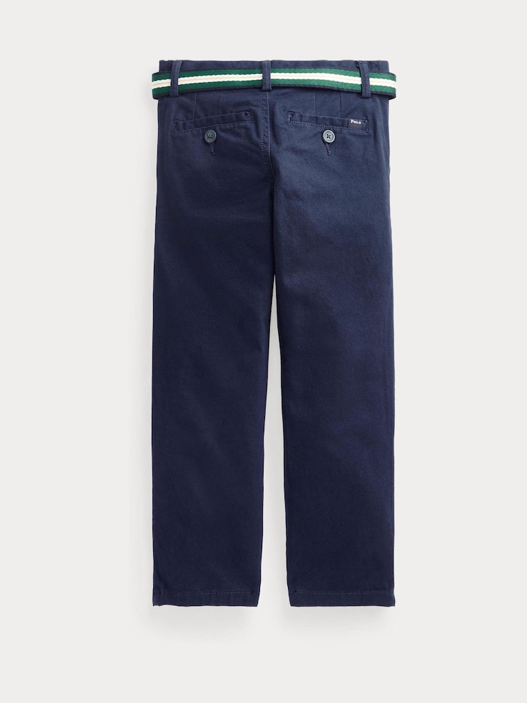 Polo Ralph Lauren Blue Bedford Twill Stretch Chino Trousers - Image 2 of 2