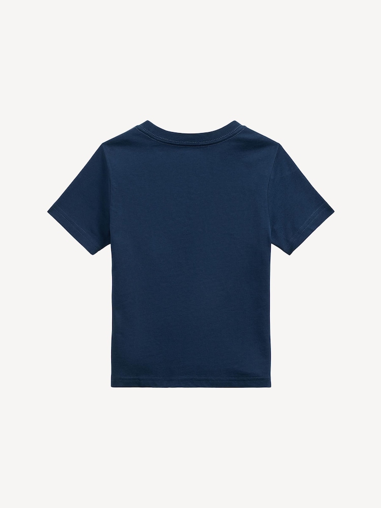 Polo Ralph Lauren Blue 26/1 Jersey Short Sleeve 100% Cotton T-Shirt - Image 2 of 2