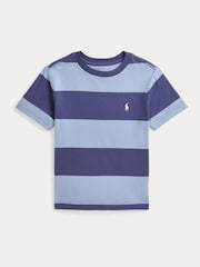 Polo Ralph Lauren Blue 26/1 Jersey Short Sleeve 100% Cotton T-Shirt - Image 1 of 2