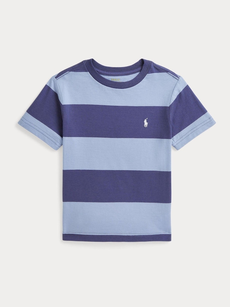Polo Ralph Lauren Blue 26/1 Jersey Short Sleeve 100% Cotton T-Shirt - Image 1 of 2