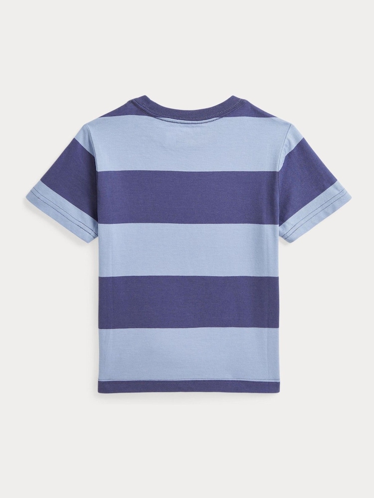 Polo Ralph Lauren Blue 26/1 Jersey Short Sleeve 100% Cotton T-Shirt - Image 2 of 2