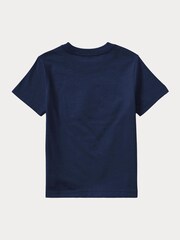 Polo Ralph Lauren Light Blue Boys Big Pony Jersey T-Shirt - Image 2 of 2