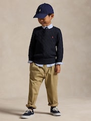 Polo Ralph Lauren Blue Boys Cable Knit Jumper - Image 2 of 5