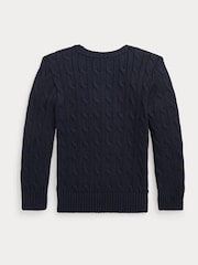 Polo Ralph Lauren Blue Boys Cable Knit Jumper - Image 5 of 5