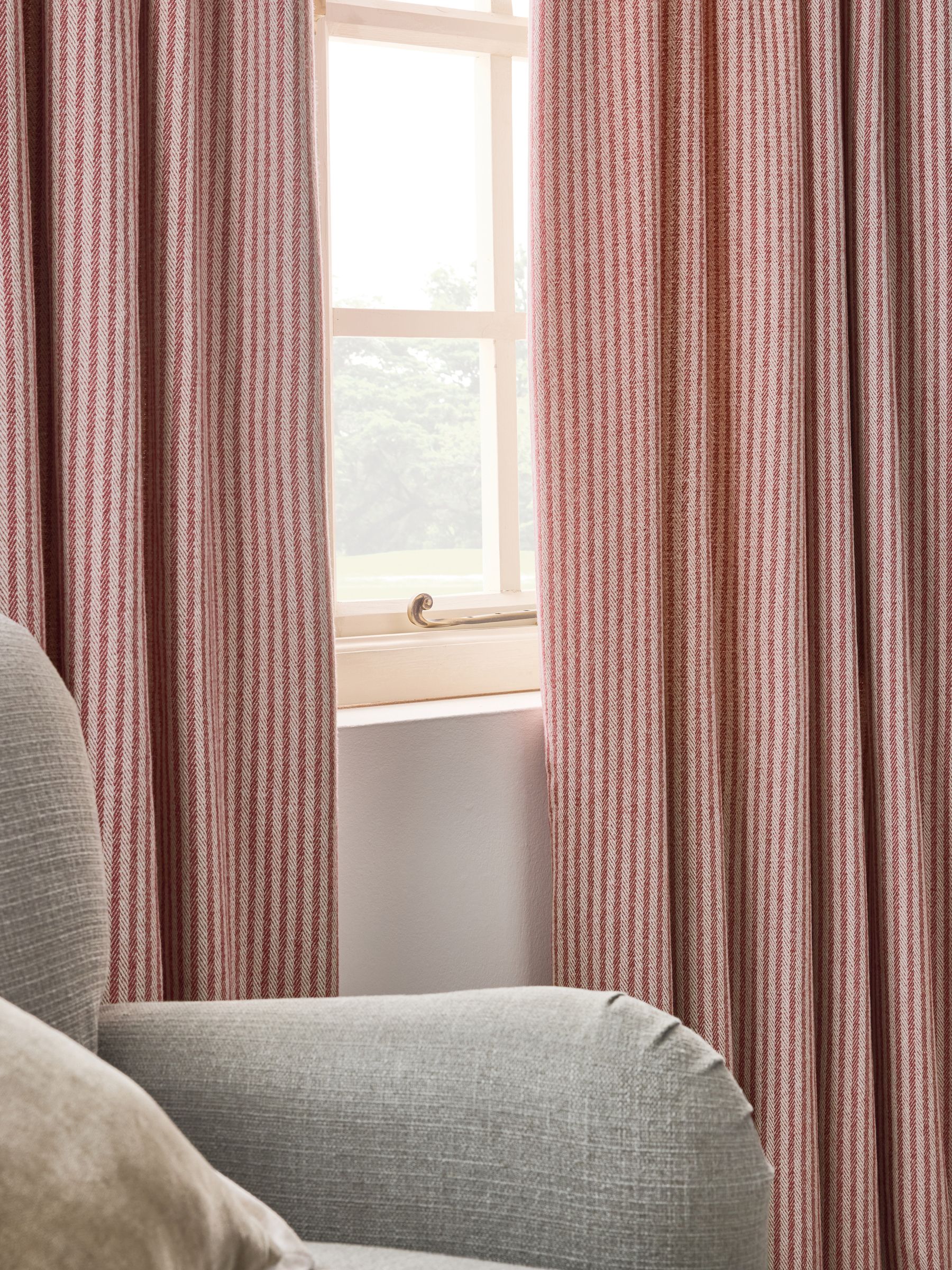 Buy Pink Brushed Stripe Ruffle Top Fold Over Lined Curtains From Next buy-pink-brushed-stripe-ruffle-top-fold-over-lined-curtains-from-next