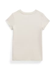 Polo Ralph Lauren Cream Girls Icon Flag Logo T-Shirt - Image 2 of 2