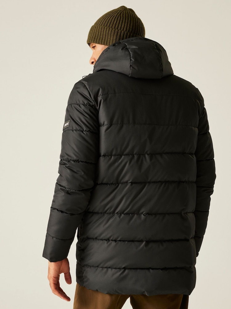 Regatta Black Lakiver Heavyweight Water Repellent Finish Jacket - Image 2 of 7 Regatta Black Lakiver Heavyweight Water Repellent Finish Jacket - Image 2 of 7