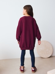 Burgundy Red Sequin Star Jumper Dress (3-16yrs) - Image 3 of 3