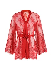Hunkemöller Red Isabelle Lace Robes - Image 4 of 5