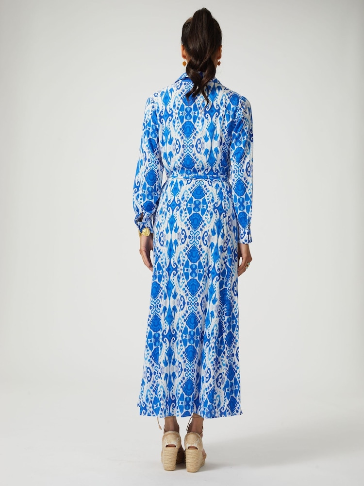 Aspiga Blue/White Eliza Shirt Dress - Image 2 of 7