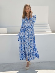 Aspiga Blue/White Eliza Shirt Dress - Image 5 of 7