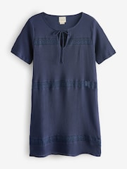 Aspiga Blue Roxy Crinkle Lace 100% Cotton Dresses - Image 4 of 4