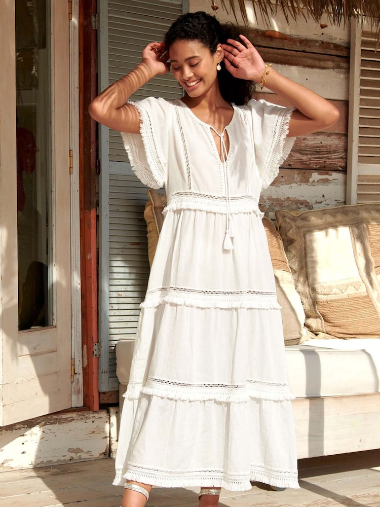 Aspiga White Malaya 100% Cotton Dress - Image 1 of 5