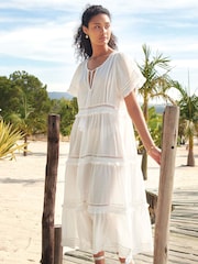 Aspiga White Malaya 100% Cotton Dress - Image 4 of 5