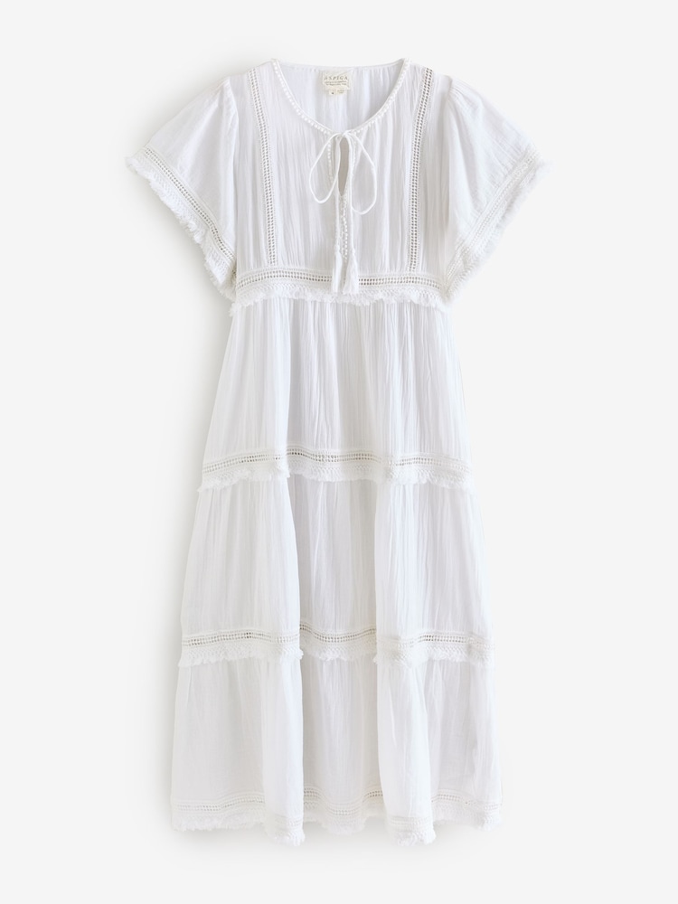 Aspiga White Malaya 100% Cotton Dress - Image 5 of 5