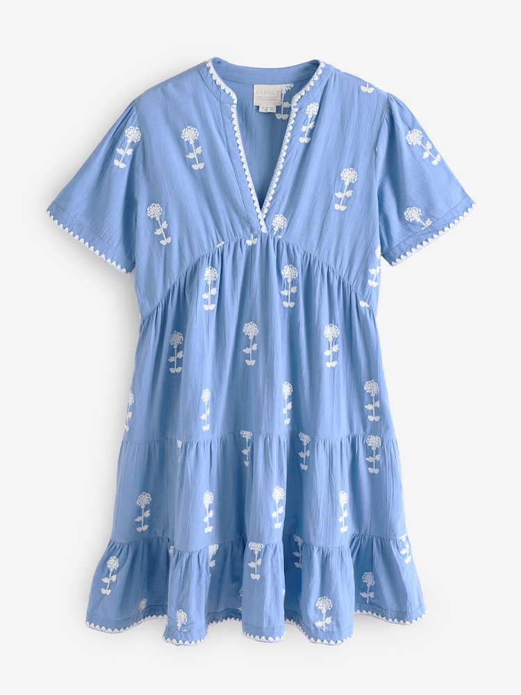 Aspiga Blue India Embroidered Dress - Image 5 of 5