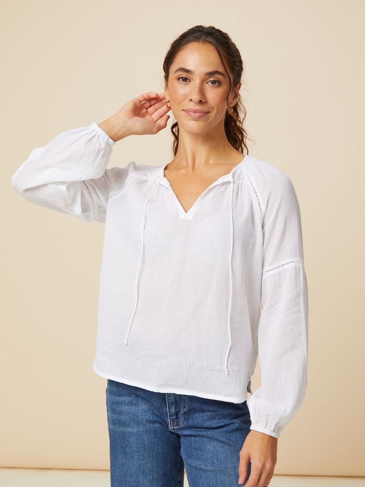 Aspiga White Ida 100% Cotton Top - Image 1 of 5