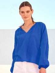 Aspiga Blue Ida 100% Cotton Top - Image 1 of 3