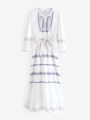 Aspiga Blue Freida Embroidered 100% Cotton Dress - Image 6 of 6