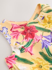 Kew Gardens Floral Print Cut Out Detail Scuba Occasion Dress (1.5-16yrs) - Image 3 of 4