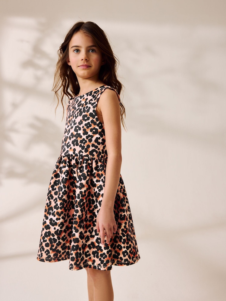 Animal Print Scuba Bow Dress (1.5-16yrs) - Image 1 of 5