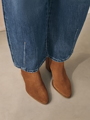 Tan Brown Suede Boots - Image 1 of 9