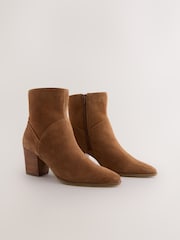 Tan Brown Suede Boots - Image 6 of 9