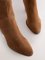 Tan Brown Suede Boots - Image 8 of 9