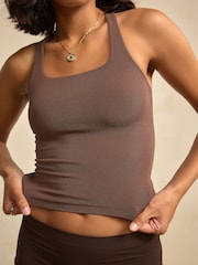 Mocha Brown N. Premium Blend Comfort Racer Back Vest - Image 2 of 4