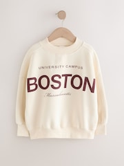 Ecru - Sweatshirt mit Slogan (3–16 Jahre) - Bild 4 von 7