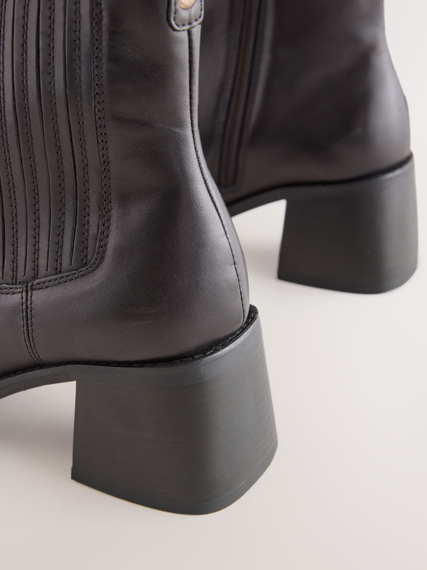 Buy Black Standard/Wide Fit Forever Comfort® Leather Square Toe