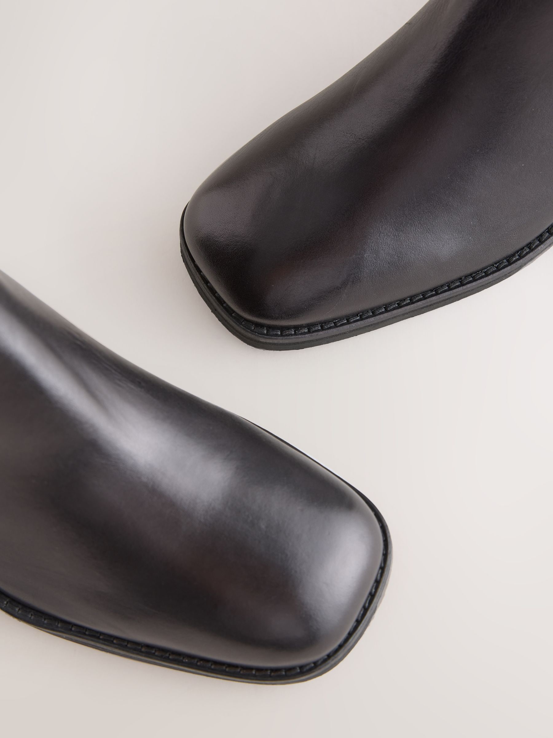 Buy Black Standard/Wide Fit Forever Comfort® Leather Square Toe