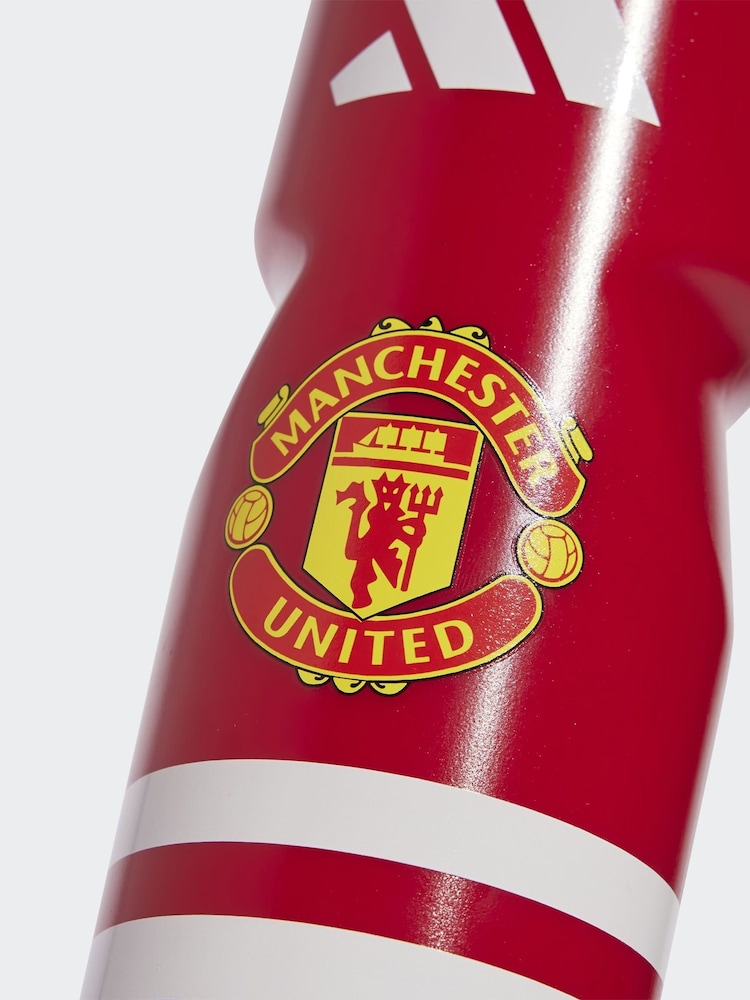 adidas Red/White Manchester United Water Bottle - Image 2 of 3