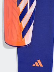 adidas White/Blue Tiro League Shin Guards - Image 2 of 3