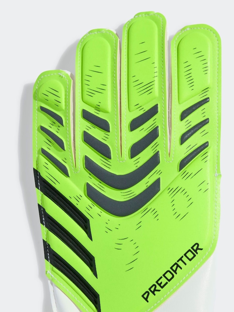 adidas Yellow/Black Kids Predator Training Goalkeeper Gloves - Image 2 of 3