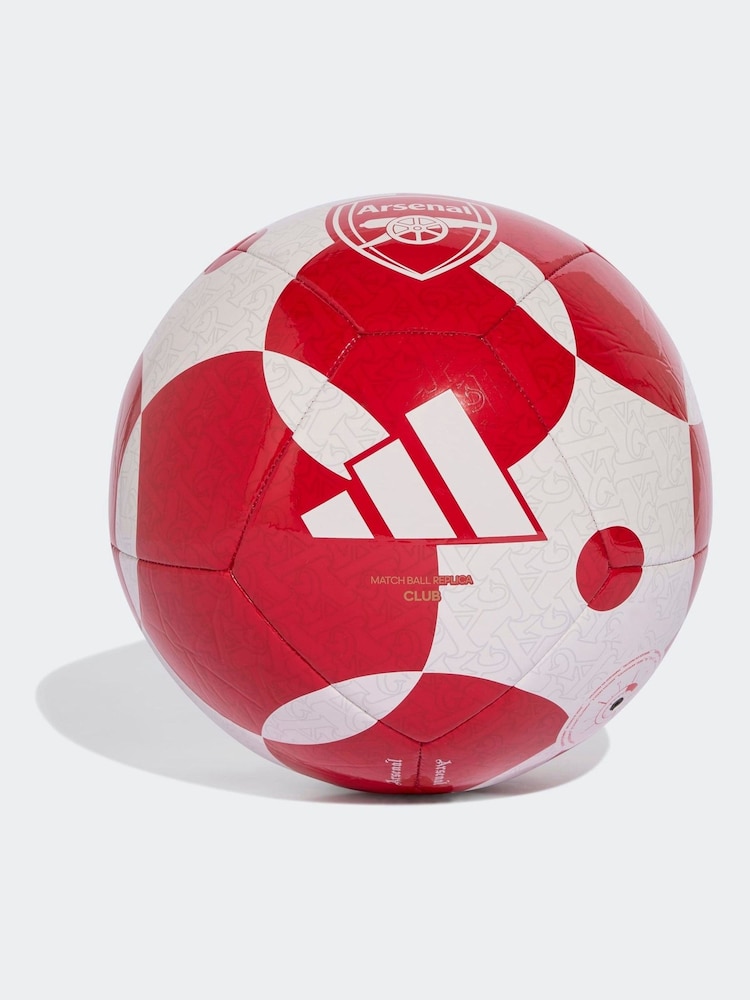 adidas White/Burgundy Arsenal Home Club Ball - Image 1 of 4